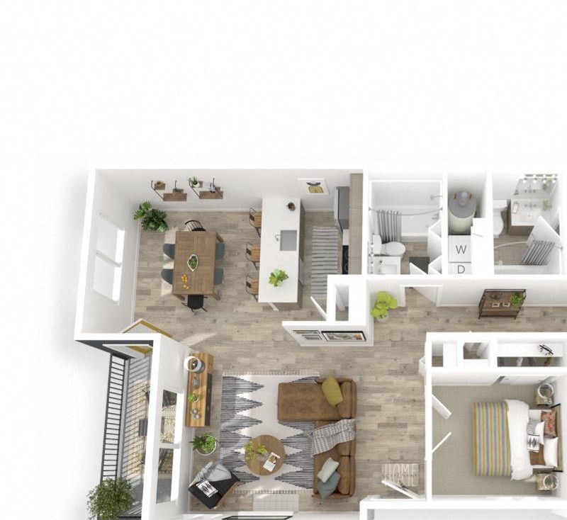 Echo Mountain Apartments 2 Bedroom 2 Bathroom Floor Plan